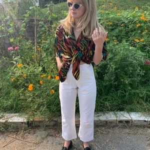 Zebra Print Button Up